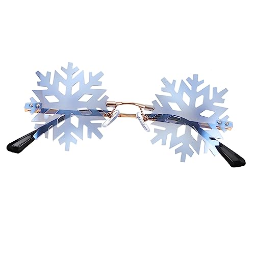 DECHOUS 1 Stück Schneeflocken- kindersonnenbrille lustige schnapsgläser Festivalbrille schneeformen lustige Brillenverzierung Partybrille Fotorequisite STK von DECHOUS