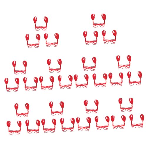 DECHOUS 10 Sätze Krabbengläser Halllowen Heeloween Trendiges Design Kopfhoerer Kalanchoe Kopfschmuck Kinderkostüme Brille Randbereich Party Zubehör Schnapsgläser Tuch Rot 3 Stück * 10 von DECHOUS