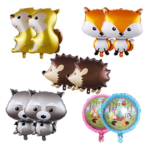 DECHOUS 10 Stück Aluminiumfolienballons Bezaubernde Tiermotive Für Kindergeburtstage Dschungel Themenparty Dekoration Ideale Ergänzung Für Feiern Und Events Langlebige Partyballons von DECHOUS