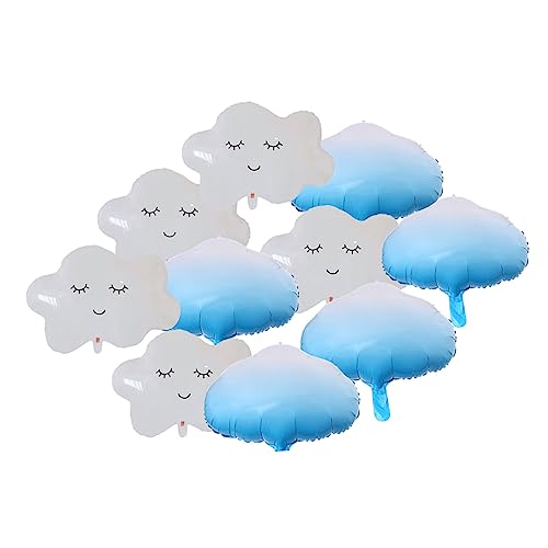 DECHOUS Wolkenförmige Dekorative Ballon Set Für Hochzeiten Und Partys 5 Regenwolken Und 5 Glückliche Wolken Perfekte Partydekoration Für Besondere Anlässe von DECHOUS