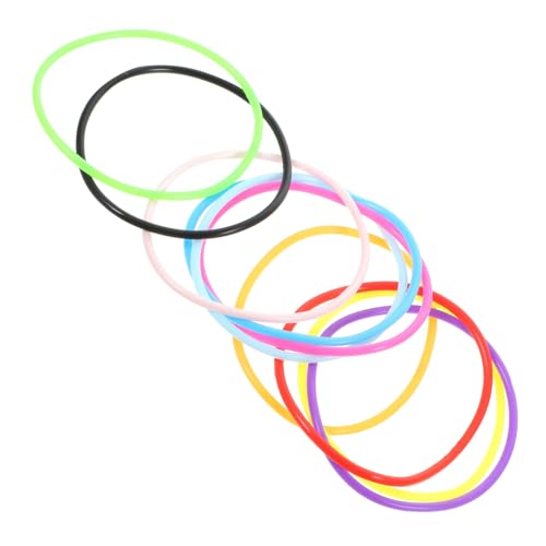 DECHOUS 10er Set Bunte Silikonarmbänder Hautfreundliche Jelly Armbänder Dehnbare Handgelenk Armbänder Regenbogenfarben Perfekt Für DIY Projekte Und Als Modisches Accessoire von DECHOUS