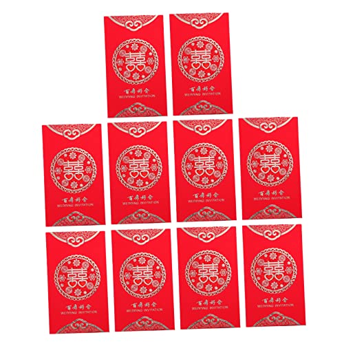 DECHOUS 10pcs Chinesische Einladungen Im Stil Von Chinesischen Stilen Papier Romantische Hochzeitseinladungskarten von DECHOUS