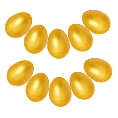 DECHOUS 10st Öffne Das Golden Egg Gacha Eier Geschirr Brotkorb Kindereier Rundes Weiße Eier Lebensmittelkorb Brotkorb Geflügel Eier Pu-Eier Modell-Eier Wandbillard Plastik von DECHOUS