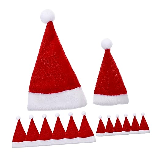 DECHOUS 12 Stück Mini Weihnachtsmützen Aus üsch Dekorative Santa Hats Für Weinflaschen Lustige Weihnachtsmützen Für Festliche Anlässe Und Tischdekorationen Ideal Für Partys Und von DECHOUS