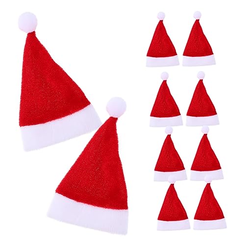 DECHOUS 12 Stück Mini Weihnachtsmützen Dekoration Für Lutscher Und Flaschen Festliche Weihnachts Hüte Für Kreative Tischdekoration Christbaumschmuck Und Ideal Für Partys Und von DECHOUS