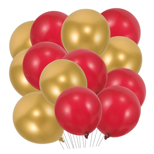 DECHOUS 150 Stück Elegante Latexballons Rot Und Hochzeits Und Valentinstags Dekoration Ideale Partyzubehör Für Heimfeste Runde Luftballons Für Festliche Anlässe von DECHOUS