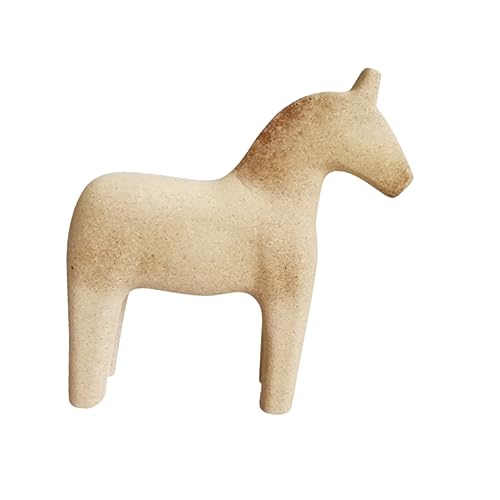 DECHOUS 1Stk Pferdeschmuck aus Holz Plüsch Rennpferd holzpferd Animal Figures bastelsachen holzspielzeug Unvollendetes Pferdehandwerk DIY Schmuck t aus Holz von DECHOUS