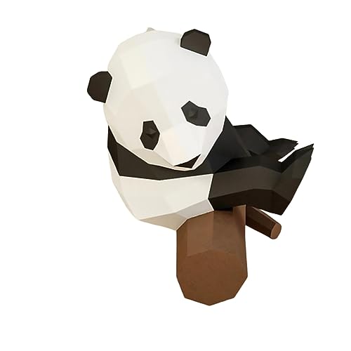 DECHOUS 1Stk handgeformte Dekoration Desk Decoration Panda Decoration Tabletop Decoration Origami Decoration Origami-Papier 3D-Papiermodell Stereoskopisches Papiermodell Ornament- von DECHOUS