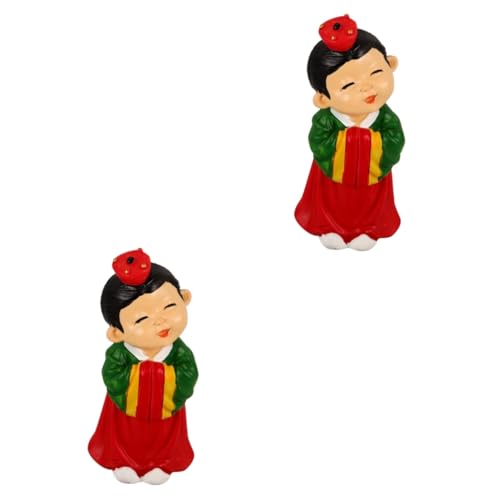 DECHOUS 2 Stück Koreanische Kleidung Puppenornamente Cartoon Hanbok Puppen Koreanische Hanbok Puppenfigur Traditionelle Hanbok Puppenfigur Hanbok Puppenfigur Koreanische Hanbok von DECHOUS