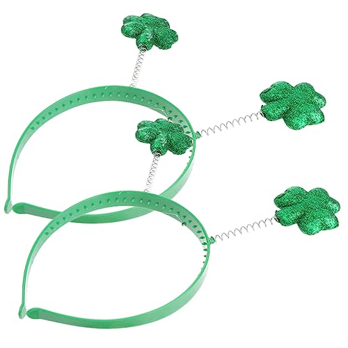 DECHOUS 2 Stücke Klee Stirnband Grüner Kopfschmuck Grünes Kleeblatt-stirnband Kopfreifen Klee Kostüm Kleeblatt Festival-party-kopfschmuck Kleeblatt-stirnband Für Kopfbedeckung Schaum Green von DECHOUS