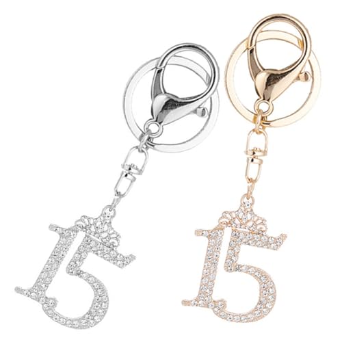 DECHOUS 2 Stücke Legierung Nette Keychain Dekorative Schlüssel Ring Medaillon Hängen Ornament von DECHOUS