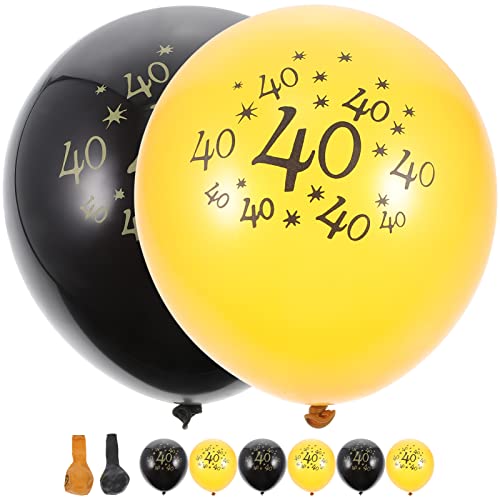 DECHOUS 20 Stück 40Er Geburtstagsballon 40Er Partyballons Dekoration Für Den Außenbereich Happy Bday Ballon 40Er Geburtstagsballons Alles Zum Geburtstagsballons Gedenkballons von DECHOUS