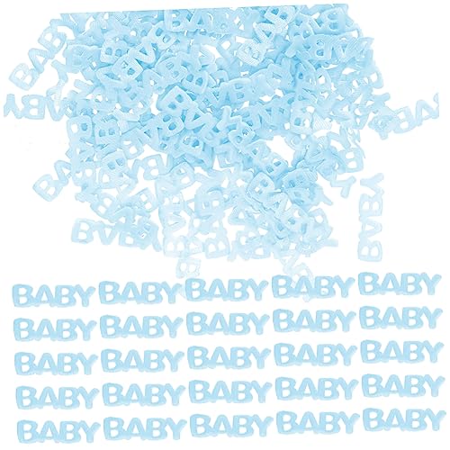 DECHOUS 200 Stück Taufkonfetti Pailletten Mädchen Girlande Tisch Für Babyparty Neon Für Tisch Hochzeit Konfetti Schild Dekoration Party Deko Konfetti Blau Kunststoff von DECHOUS