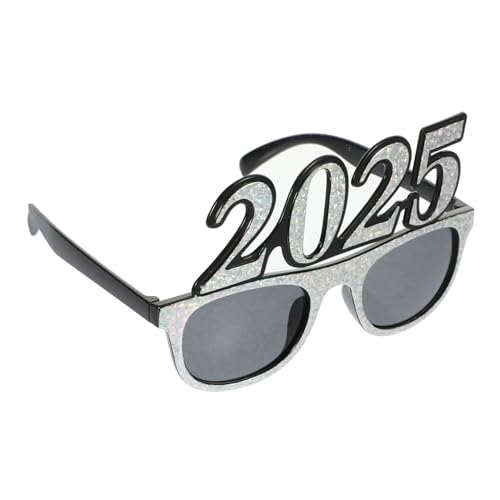 DECHOUS 2025 Grad Brille 2024 Brille 2024 Cosplay-Brille Schauspiel Partygeschenke für das Neue Jahr Party zubehör Party Brille Spaßbrille Neujahrsvorräte Neujahrspartyzubehör STK Silver von DECHOUS