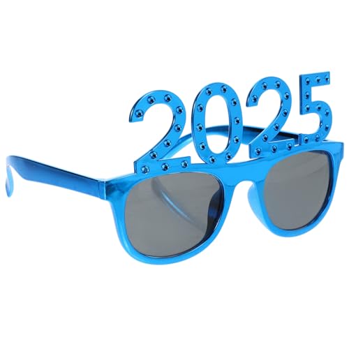 DECHOUS 2025 Neujahrsbrille Neujahrssonnenbrille Neuheitsklasse 2025 Brille Jahr Des Snacks Kostüm Halloween Lustige Brille von DECHOUS