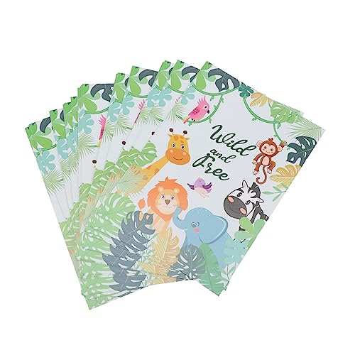 DECHOUS 25st Einladung Zum Thema Tier Für Party Babyparty Willkommen Wild Junge Tiere Kleinkind Geburtstag Einladung Zur Tierparty Dschungeltier-party Einladung Papier Green von DECHOUS