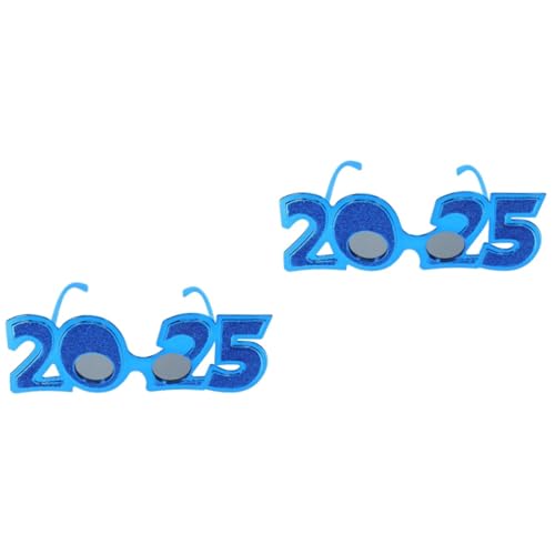 DECHOUS 2St 2025 Brille Neuheitsbrille 2024 Zahlenbrille Halloween-Brillen-Requisiten 2025 Neujahrsbrille Partybrillen Partyzubehör party zubehör Neujahrsvorräte Neujahrsparty-Brillen Stk von DECHOUS