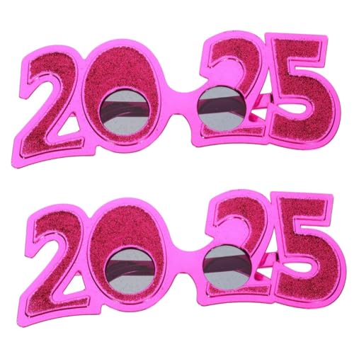 DECHOUS 2st 2025 Brille Abschlussbrille Neujahrs-sonnenbrille Fotokabinen-requisiten Für Das Neue Jahr Frohes Neues Jahr Sonnenbrille Frohes Neues Jahr Brille 2025 Lustige Zahlenbrille Stk von DECHOUS