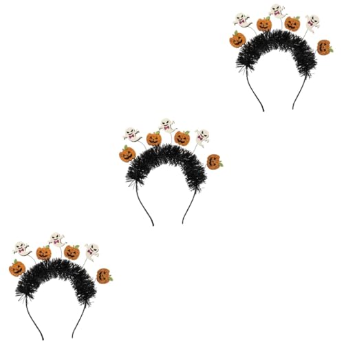 DECHOUS 3 Teiliges Halloween Stirnband Partyzubehör Neuartiges Stirnband Neuartiges Stirnband Halloween Haarschmuck Für Die Dekoration Halloween Kopfbedeckung Stirnband Haarschmuck von DECHOUS