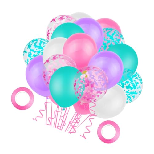 DECHOUS 32 Stück Pailletten Luftballons Set Bunte Konfetti Ballons Für Hochzeit Geburtstag Und Festlichkeiten Latex Ballons Verschiedenen Farben Für Kreative Party Dekoration von DECHOUS