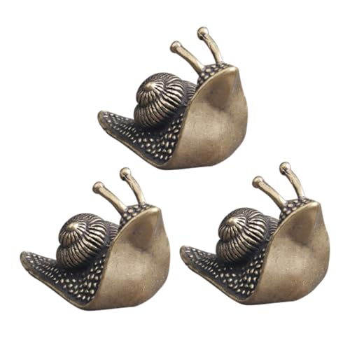 DECHOUS Handgemachte Messing Schnecke Dekorative Ornamente Schnecke-förmige Desktop Figurine Tee Haustier Schmuck Schnecke Statue Hause von DECHOUS