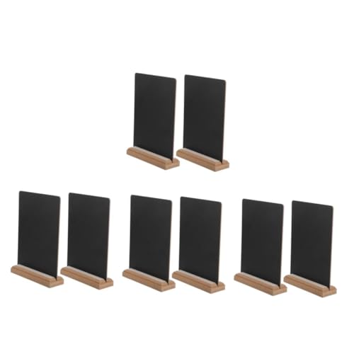 DECHOUS 4 Sätze Mini-tafel Kleine Kreidetafel Mit Ständer Kreidetafel Staffelei Zeichen Anzeigetafel Menü-tafel Tafelschilder Klein Stehendes Tafelschild Tafelmenü Holz Black 2 Stück * 4 von DECHOUS