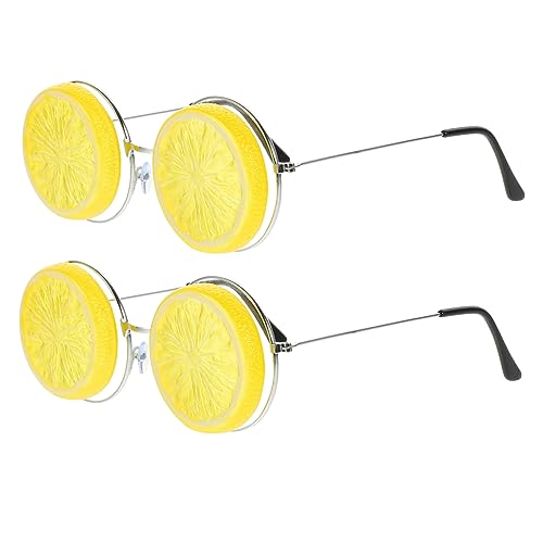 DECHOUS 4 Stück Cosplay-party-brille Über Brille Sonnenbrille Klare Sonnenbrille Festival Schwimmbad Tropische Partybrillen Sommerparty Sonnenbrille Erwachsene Luau Partybrille Yellow von DECHOUS