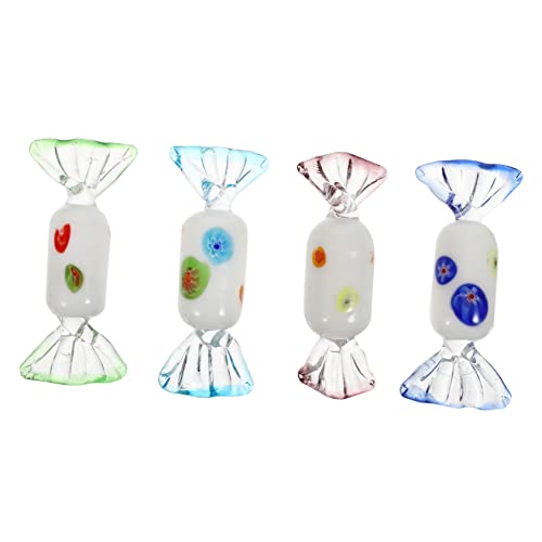 DECHOUS 4 Stück Glasdeckel Für Bonbondosen Schmuckornamente Mini Retro Bonbongläser Für Süßigkeitenbuffet Kristalldekor Bonbonornament Bonbondekorationen Bonbongläser Fake von DECHOUS