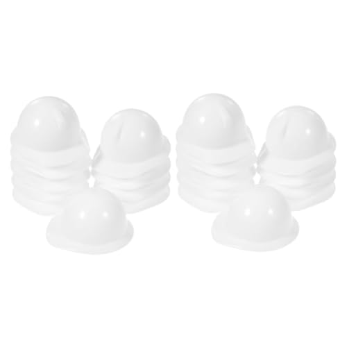 DECHOUS 40St Mini-Bauhut safety cap miniatures miniaturmodelle Baustellenhelm Baustellen-Set flauschiger Fischerhut Eimerhüte verrückter Hut Miniatur-Bauhut Bau-Partyhut Mini Plastik Weiß von DECHOUS