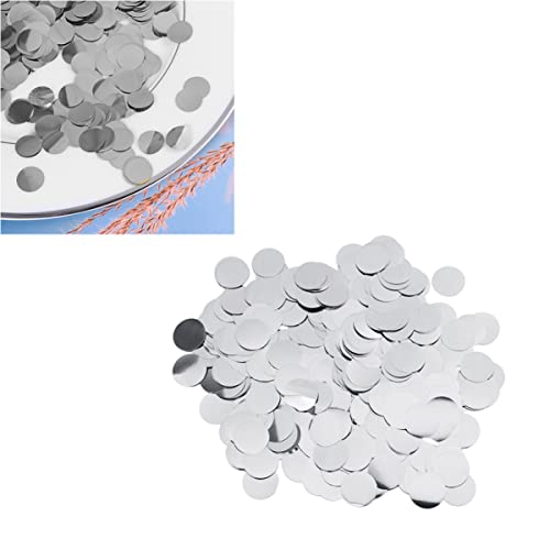 DECHOUS 40g Silberne Aluminiumfolie Konfetti Tischkonfetti Für Partydekoration Luftballonfüllung Und Festlichkeiten Glitzernde Tischstreu Für Feiern von DECHOUS