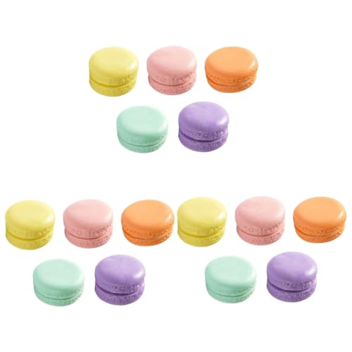 DECHOUS 5 Sätze Faux Macarons Cake Topper Fake Macaron Cake Decorations Simulation Toilettenartikel Korb Macaron Ornament Display Food Props Cake Cupcake Liners Töpfe Pantry 5 Stück * 5 von DECHOUS