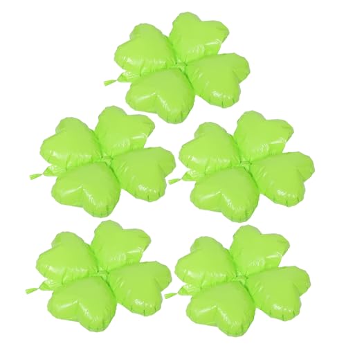 DECHOUS 5 Stk Ballon Mit Vierblättrigem Kleeblatt St. Patrick Partydekorationen Dekorativer Luftballon St. Patrick's Day Klebeetiketten St. Patrick's Day Ballon Glücksballons Sport Green von DECHOUS