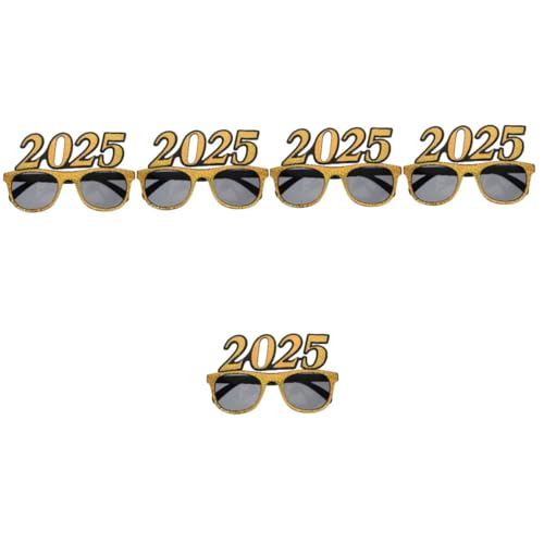 DECHOUS 5 Stück 2025 2025 Brille Abschlussbrille 2025 -Requisiten für das neue Jahr 2025 Partydekoration partybrille Spaßbrille Party-Brillen-Dekore Kostümzubehör für das neue Jahr Stk von DECHOUS