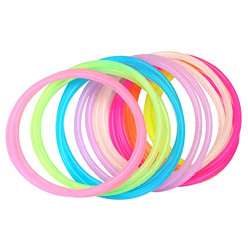 DECHOUS Leuchtende Silikonarmbänder Bunte Jelly Armbänder Für 90er Jahre Partys Elastische Handgelenkbänder Ideal Als Zubehör Für ädchen Und Damen von DECHOUS