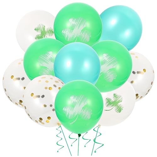 DECHOUS 60 Stück Kleeblatt Latexballons Und St Patrick's Day Dekoration Ideale Luftballons Für Geburtstagsfeiern Jugendweihe Und Festliche Anlässe Mit Stäben Für von DECHOUS