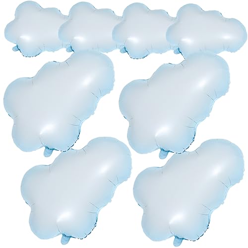 DECHOUS 8 Stück Wolkenförmige Folienballons Bunte Dekorationsballons Für Geburtstag Hochzeit Babyshower Und Partys Ideal Für Kreative Raumgestaltung Und Festliche Anlässe von DECHOUS