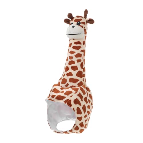 DECHOUS Giraffenhut Dekohut Lustige Giraffe Trappermütze Giraffenkopfbedeckung Lustiger Partyhut Lustige Kopfbedeckung Beanie Giraffenkostüm Kinderhüte Giraffenstirnband Tierhut von DECHOUS