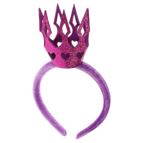 DECHOUS Haarschmuck für Prinzessinnen Festliche Haaraccessoires Cosplay Kopfschmuck Partystirnband Party-Stirnbänder für Frauen Kronen Krone Kopfbedeckung Prinzessinstirnband Stoff Violett von DECHOUS