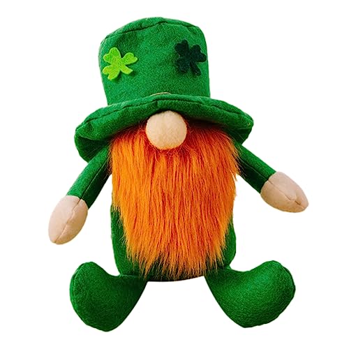 DECHOUS Irisch gesichtslos Plüsch-Zwergpuppe Valentinstag Gnom st. Patricks Day GNOME Puppe wohnungseinrichtung Home Decoration st. Patrick's Day Decor Festzwergdekoration Stricken von DECHOUS