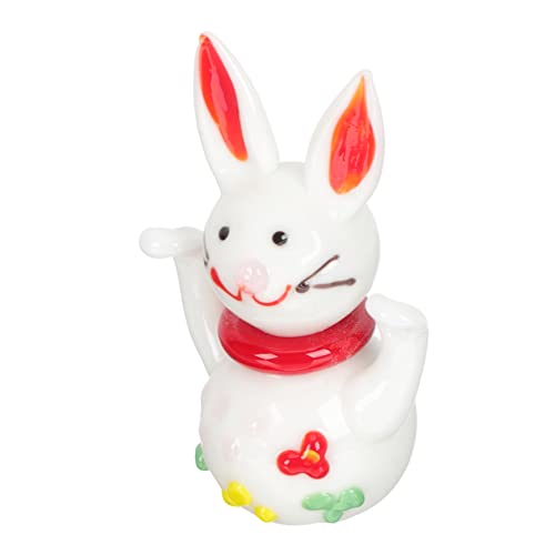 DECHOUS Kaninchen-Verzierung Hase Tablett Dekorationen Kaninchen- Plüsch buchregal Dekoration Animal Figures gartendeko hochzeitsdeko Kaninchenspielzeug Tee Haustiere Glas von DECHOUS