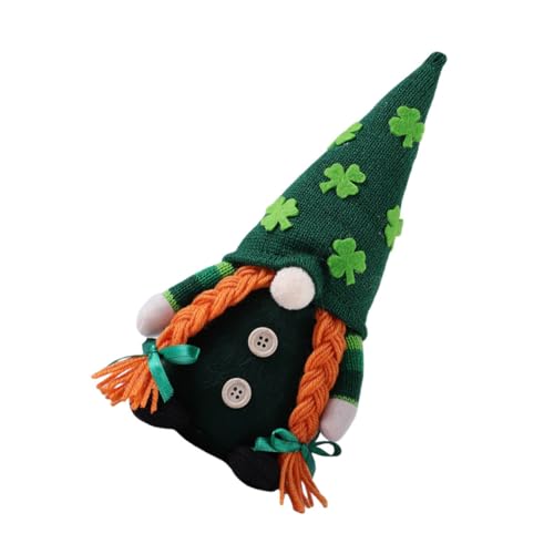 DECHOUS Klee Puppe wichtelpuppe The trauzeugengeschenke sakra Decoration Halloween Zwerge Bausätze Herbstdekoration Festival st. Patrick's Day Gnom Puppe Zwerg Puppe Baumwolle Green von DECHOUS