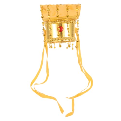 DECHOUS Kostüm Prinz kaiserlicher Offiziershut -Hut Cosplay-Partyhut Sombrero diadem Festliche Kopfbedeckung Cosplay-Kappen des chinesischen Kaisers Hanfu-Kopfschmuck Plastik Golden von DECHOUS