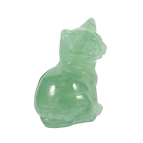 DECHOUS Kristallornamente Katzenstab Miniaturkatze Kleine Katzenstatuen Gefälschte Miniaturaccessoires Katzenurne Kleine Katzenfiguren Winzige Katzenskulptur Katzendekor Neuartiges von DECHOUS