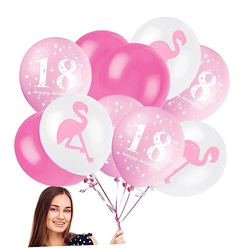 DECHOUS Latex Gummiballons Für 18 Geburtstag Party Deko Flamingo Ballons Pink Geburtstagsballons Für Feierlichkeiten Und Anlässe von DECHOUS