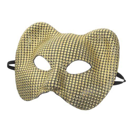 DECHOUS Leopardenmaske goldene maske Halloween-Maske Maskerade Zubehör Partymasken Masken für Fasching Maskerade Tiermaske Leopardenkopf-Cosplay-Maske Cosplay-Leoparden-Halbmasken Plastik von DECHOUS