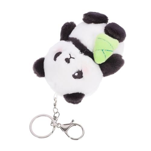 DECHOUS Panda Anhänger Ausgestopfter Puppenanhänger Schlüsselanhänger Puppen Schlüsselanhänger Rucksack Anhänger Schlüsselanhänger Tasche Hängeanhänger Panda Für Mädchen Puppe von DECHOUS