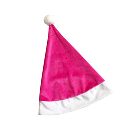 DECHOUS Pinker Weihnachtsmann Hut üsch Weihnachtsmütze Für Lustige Weihnachtsdeko Für X Mas Festlichkeiten Weihnachtskopfschmuck Für Festliche Anlässe von DECHOUS