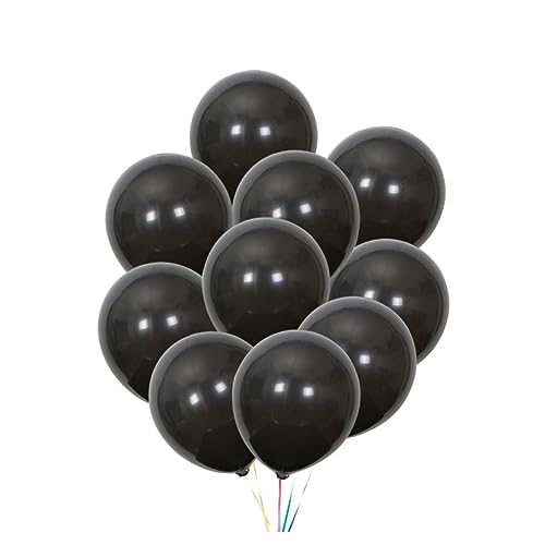 DECHOUS Schwarze Runde Matte Latexballons Party Deko Für Geburtstag Hochzeit Halloween Und Bar Veranstaltungen Hochwertige Luftballons Für Feiern von DECHOUS