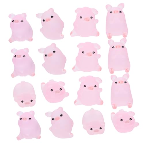 DECHOUS Schweinchen Charms Aus Resin DIY Zubehör Für Handarbeiten Miniatur Figuren Für Dekoration Und Bastelarbeiten Glücksschweine Im Set 6 Designs Je von DECHOUS