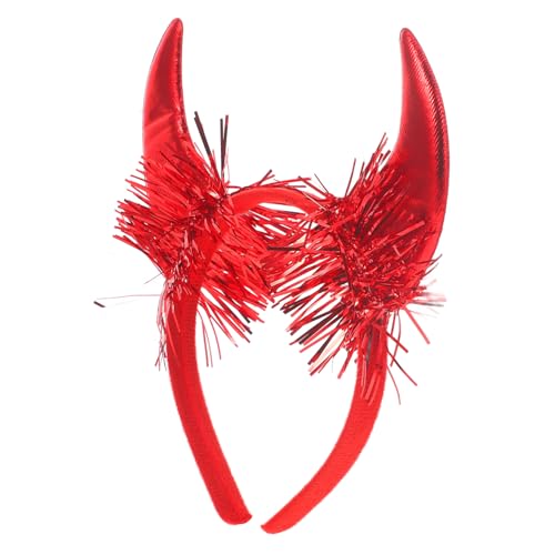 DECHOUS Stirnband Halloween Haarschmuck Kopfschmuck Für Halloween Teufel Cosplay Kopfschmuck Requisiten Party Kostümzubehör Halloween Haardekor Cosplay Kopfschmuck Halloween Haarreifen von DECHOUS